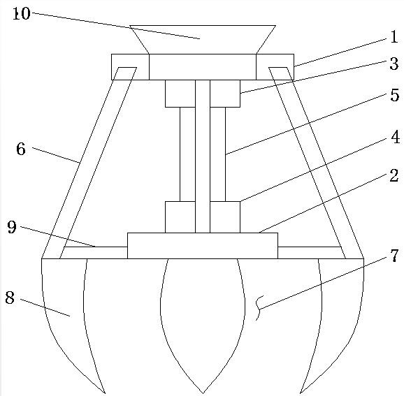 起重機(jī)用多瓣抓斗發(fā)明圖